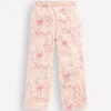 Wide Leg Printed Sweatpants Oatmeal Cats