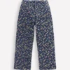 Wide Leg Printed Sweatpants Starboard Blue Meadow Floral