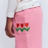 Wide Leg Pull-on Jeans Pink Tulips Wide Leg Pull-on Jeans Pink Tulips