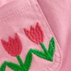 Wide Leg Pull-on Jeans Pink Tulips Wide Leg Pull-on Jeans Pink Tulips