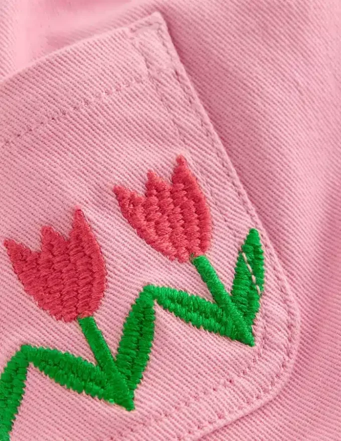 Wide Leg Pull-on Jeans Pink Tulips Wide Leg Pull-on Jeans Pink Tulips