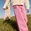 Wide Leg Pull-on Jeans Pink Tulips Wide Leg Pull-on Jeans Pink Tulips