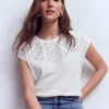 Willow Broderie T-shirt Brilliant White Willow Broderie T-shirt Brilliant White