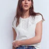 Willow Broderie T-shirt Brilliant White Willow Broderie T-shirt Brilliant White