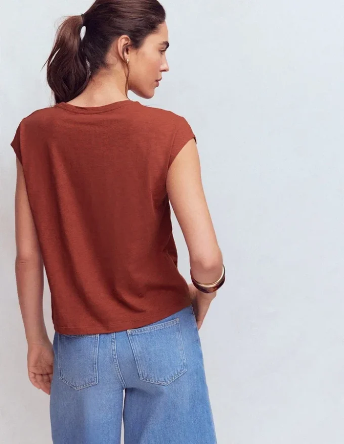 Willow Broderie T-shirt Burnt Orange Willow Broderie T-shirt Burnt Orange