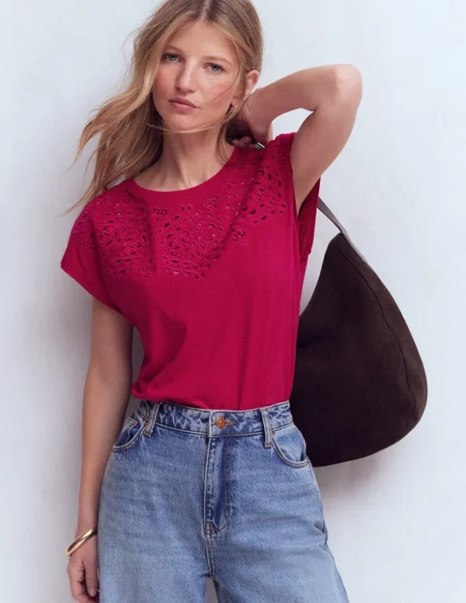 Willow Broderie T-shirt Granita Willow Broderie T-shirt Granita