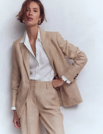 Woodbridge Linen Blazer Amphora, Chambray