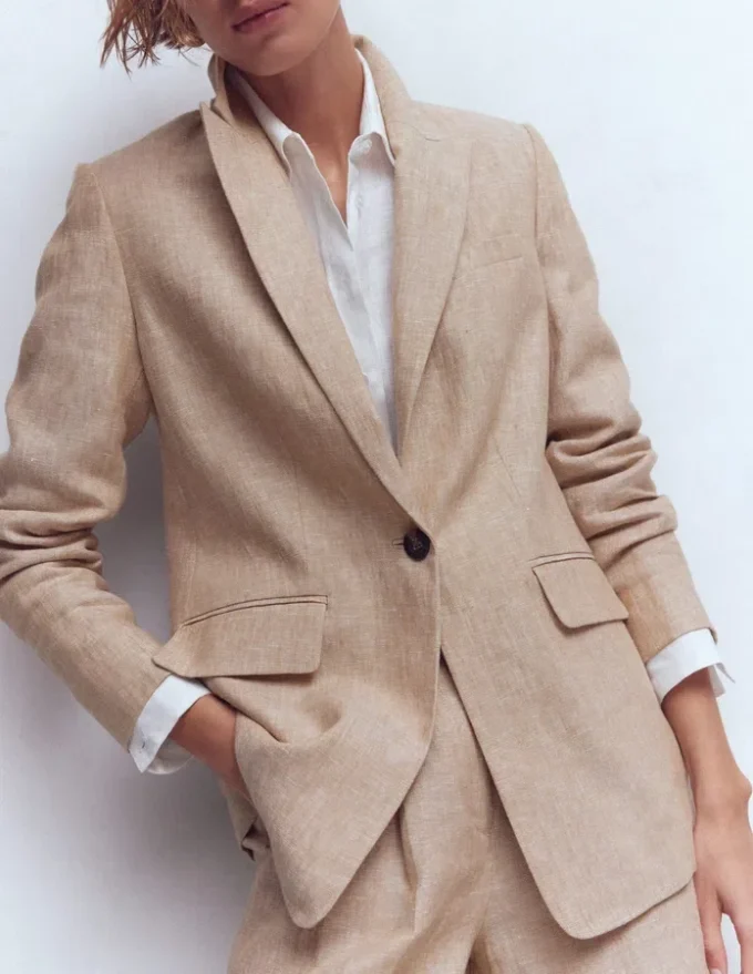 Woodbridge Linen Blazer Amphora, Chambray Woodbridge Linen Blazer Amphora, Chambray
