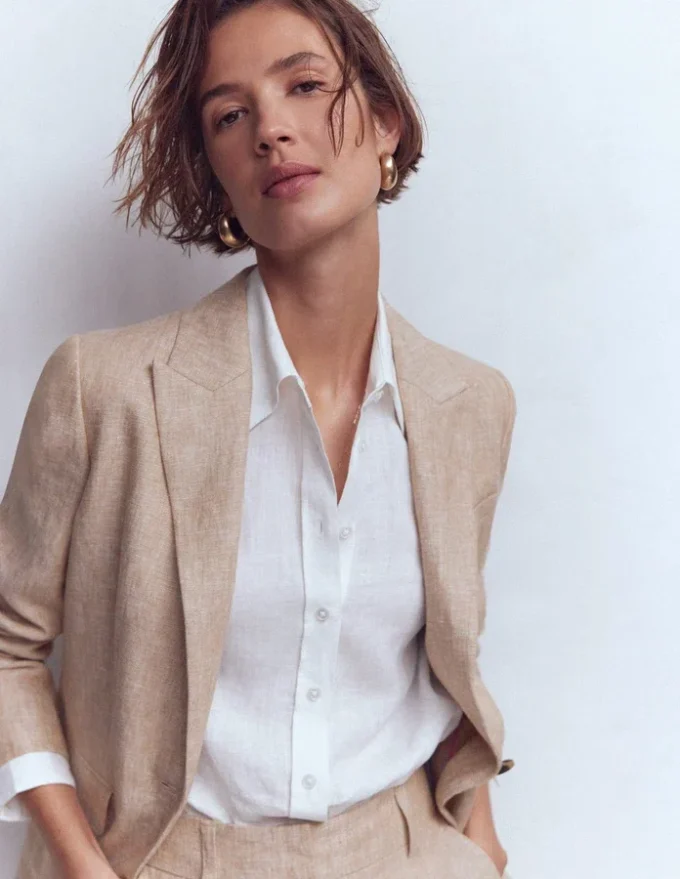 Woodbridge Linen Blazer Amphora, Chambray Woodbridge Linen Blazer Amphora, Chambray