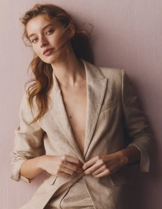 Woodbridge Linen Blazer Amphora, Chambray Woodbridge Linen Blazer Amphora, Chambray