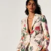 Woodbridge Linen Blazer Ivory, Delicate Blossom Woodbridge Linen Blazer Ivory, Delicate Blossom