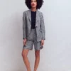 Woodbridge Linen Blazer Navy, Ivory Gingham Woodbridge Linen Blazer Navy, Ivory Gingham