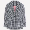 Woodbridge Linen Blazer Navy, Ivory Gingham Woodbridge Linen Blazer Navy, Ivory Gingham