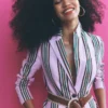 Woodbridge Linen Blazer Pink, Rich Emerald Stripe Woodbridge Linen Blazer Pink, Rich Emerald Stripe