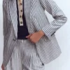 Woodbridge Relaxed Blazer Blue and Ivory Stripe Woodbridge Relaxed Blazer Blue and Ivory Stripe