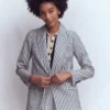 Woodbridge Relaxed Blazer Blue and Ivory Stripe Woodbridge Relaxed Blazer Blue and Ivory Stripe