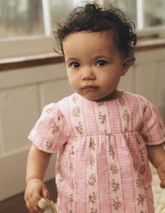 Woven Bloomers Play Set Pink Gingham Floral