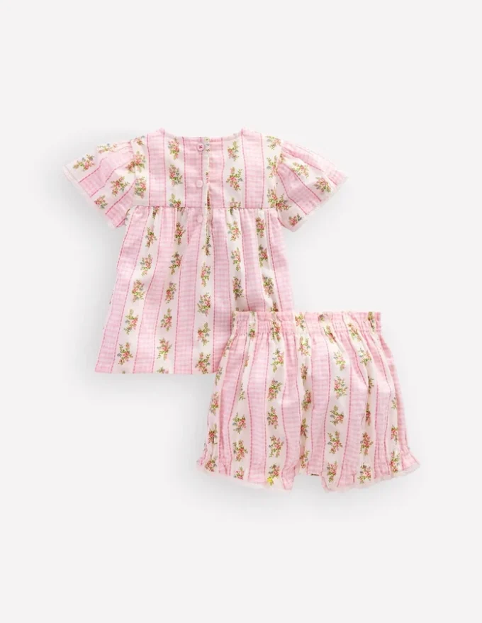Woven Bloomers Play Set Pink Gingham Floral