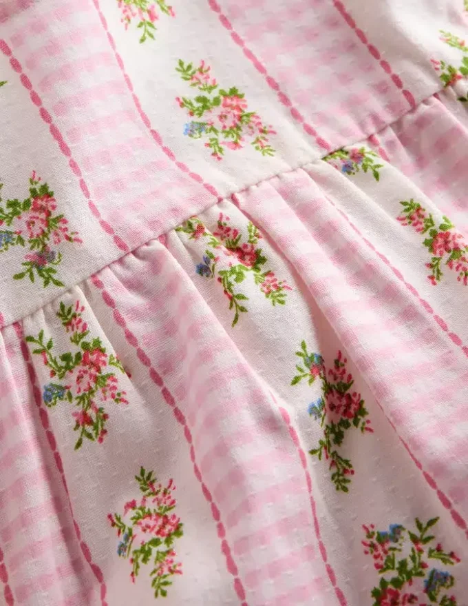 Woven Bloomers Play Set Pink Gingham Floral
