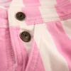 Woven Dungaree Pink Stripe Woven Dungaree Pink Stripe
