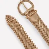 Woven Leather Belt Gold Woven Leather Belt Gold