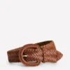 Woven Leather Belt Tan Woven Leather Belt Tan