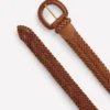 Woven Leather Belt Tan Woven Leather Belt Tan