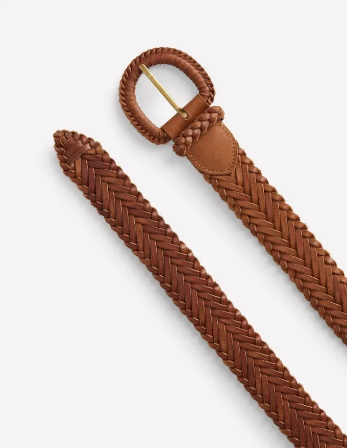Woven Leather Belt Tan Woven Leather Belt Tan