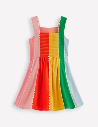 Woven Panel Dress Multi Rainbow