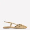 Woven Slingback Flats Gold Woven Slingback Flats Gold