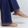 Woven Slingback Flats Gold Woven Slingback Flats Gold