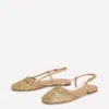 Woven Slingback Flats Gold Woven Slingback Flats Gold