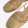 Woven Slingback Flats Gold Woven Slingback Flats Gold