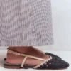 Woven Slingback Flats Navy/Ivory Woven Slingback Flats Navy/Ivory