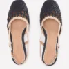 Woven Slingback Flats Navy/Ivory Woven Slingback Flats Navy/Ivory