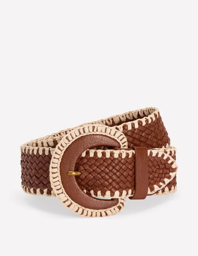 Woven Stitch Belt Tan Woven Stitch Belt Tan
