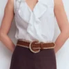 Woven Stitch Belt Tan Woven Stitch Belt Tan