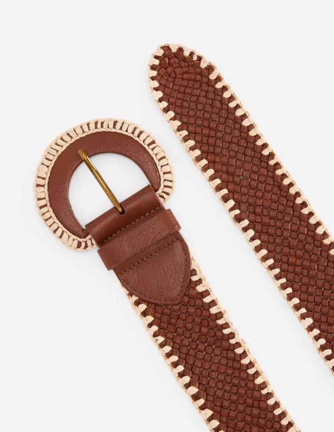 Woven Stitch Belt Tan Woven Stitch Belt Tan