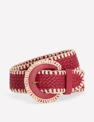 Woven Stitch Belt Winter Blush
