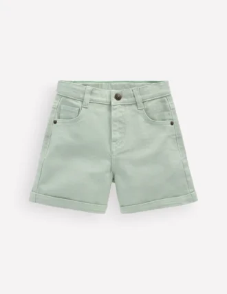 Woven Turn Back Short Pale Green