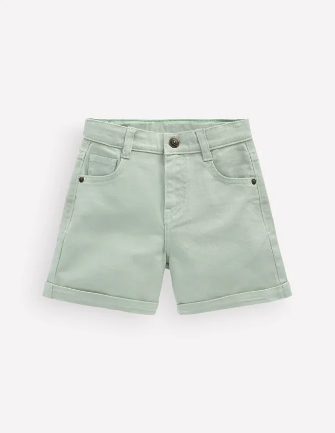 Woven Turn Back Short Pale Green Woven Turn Back Short Pale Green