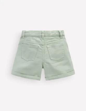 Woven Turn Back Short Pale Green