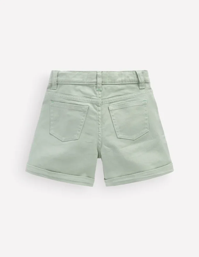 Woven Turn Back Short Pale Green Woven Turn Back Short Pale Green