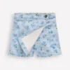 Wrap Woven Skort Misty Blue Daisy Wrap Woven Skort Misty Blue Daisy