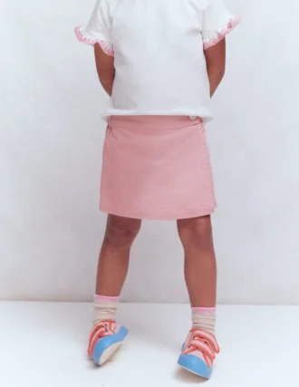 Wrap Woven Skort Pink