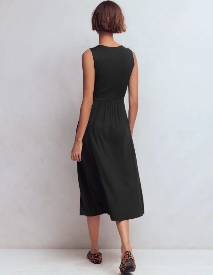 Zara Cross Waist Jersey Dress Black Zara Cross Waist Jersey Dress Black