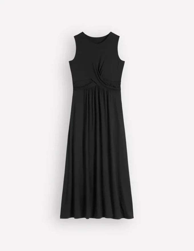 Zara Cross Waist Jersey Dress Black Zara Cross Waist Jersey Dress Black