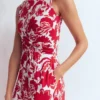 Zara Cross Waist Jersey Dress Merida Red, Shadow Blossom Zara Cross Waist Jersey Dress Merida Red, Shadow Blossom
