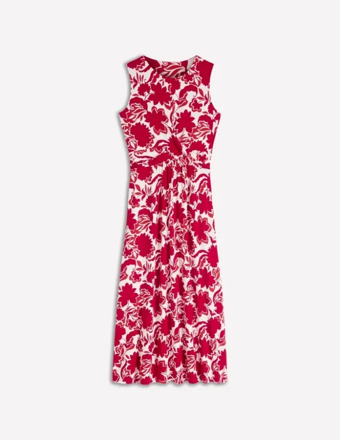 Zara Cross Waist Jersey Dress Merida Red, Shadow Blossom Zara Cross Waist Jersey Dress Merida Red, Shadow Blossom