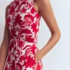 Zara Cross Waist Jersey Dress Merida Red, Shadow Blossom Zara Cross Waist Jersey Dress Merida Red, Shadow Blossom
